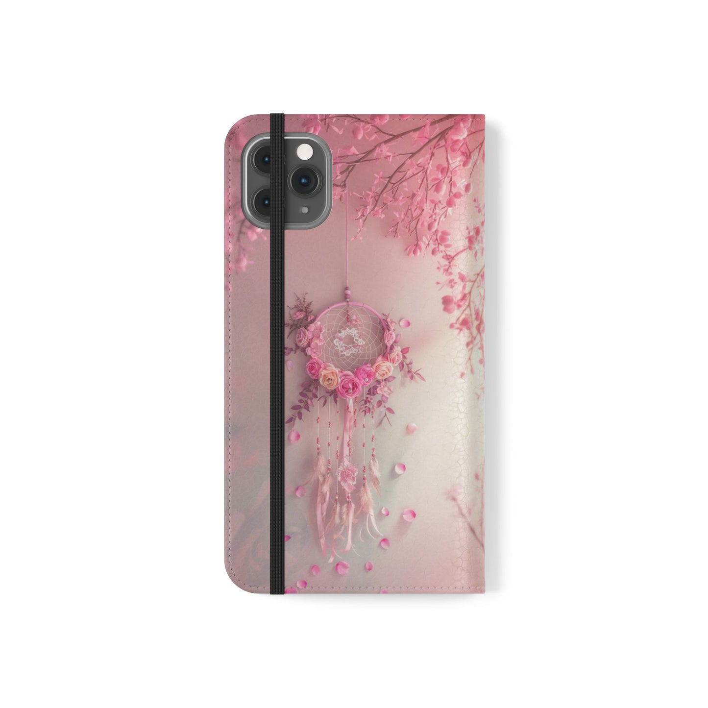 Pink Rose Dreamcatcher - Wallet Flip Case