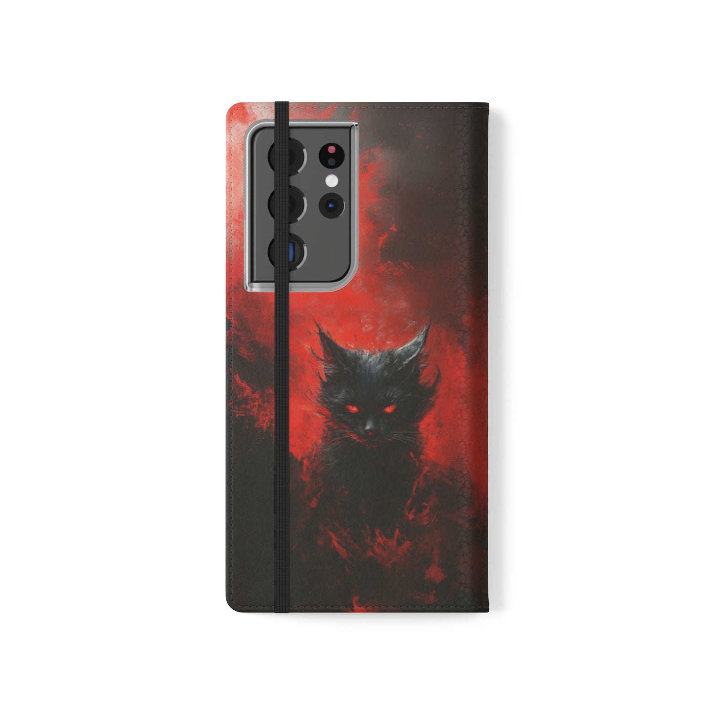 Fire Demon Black Cat - Wallet Flip Case