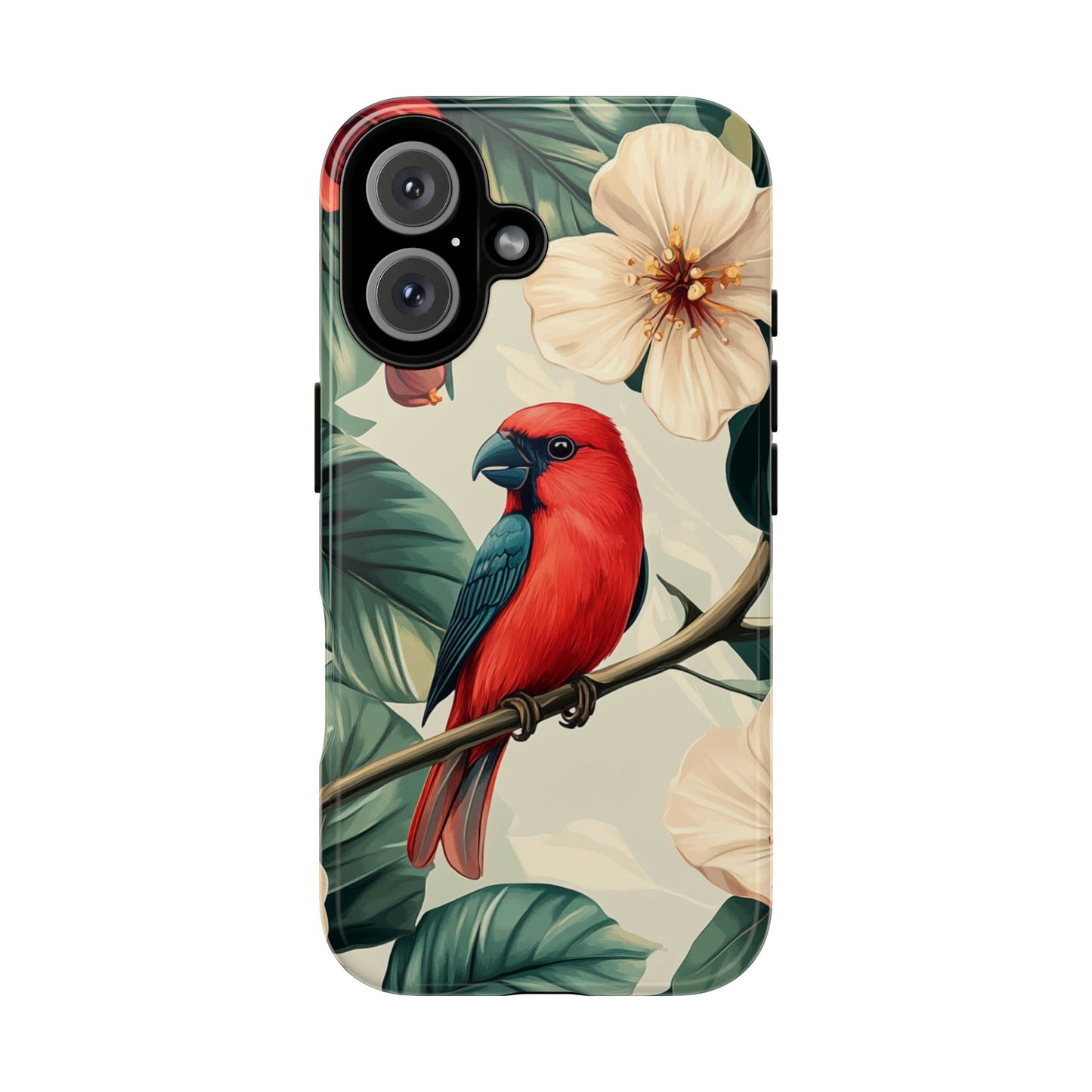 Tropical Bird and Hibiscus Phone Case – iPhone, Google Pixel, Samsung Galaxy