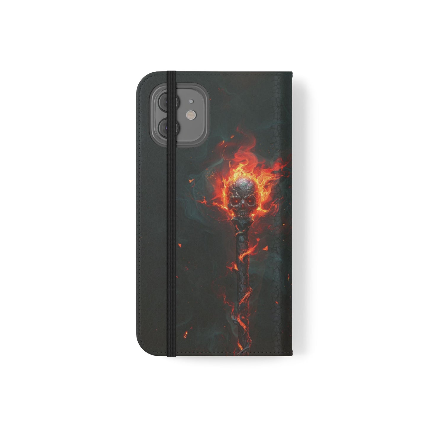 Inferno Skull Staff - Wallet Flip Case