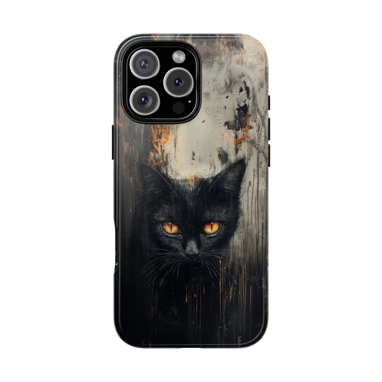Black Cat Shadow Gaze - Tough iPhone Case