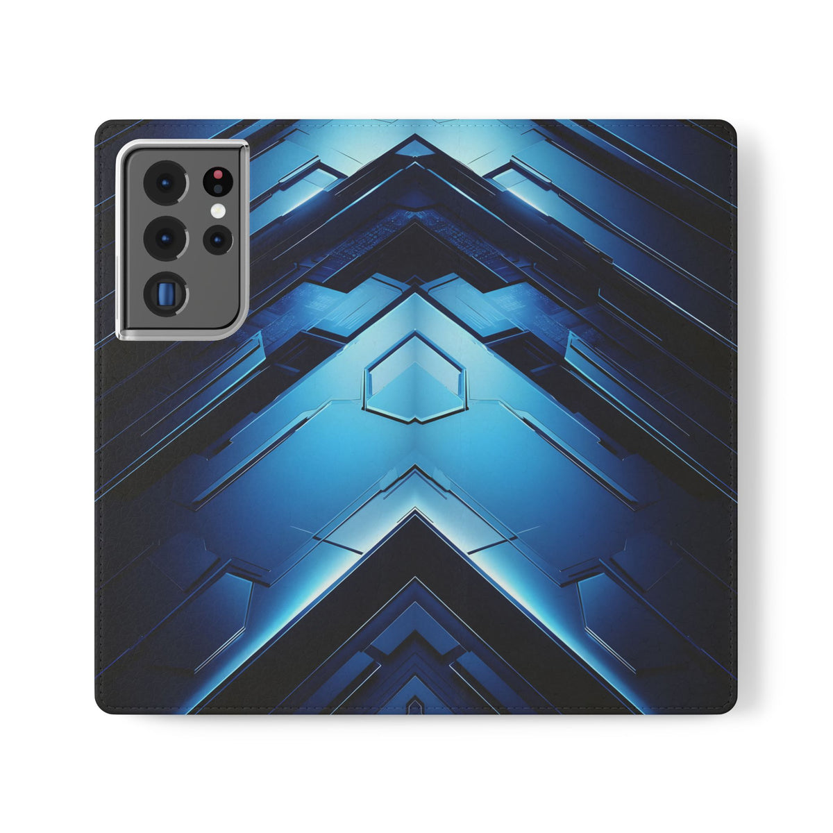 Blue Tech Matrix - Wallet Flip Case