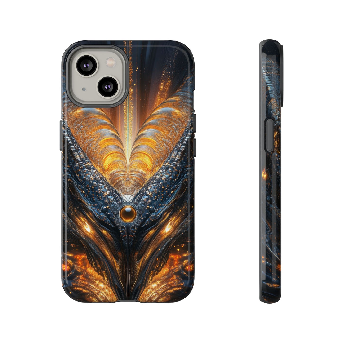 Obsidian Flare Fractal – Tough iPhone Case
