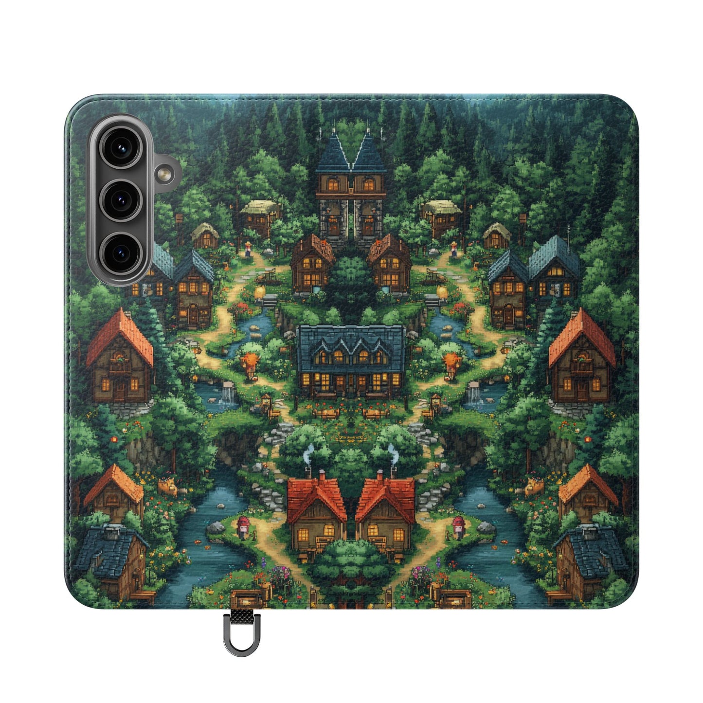 Pixel Forest Hamlet - Wallet Flip Case