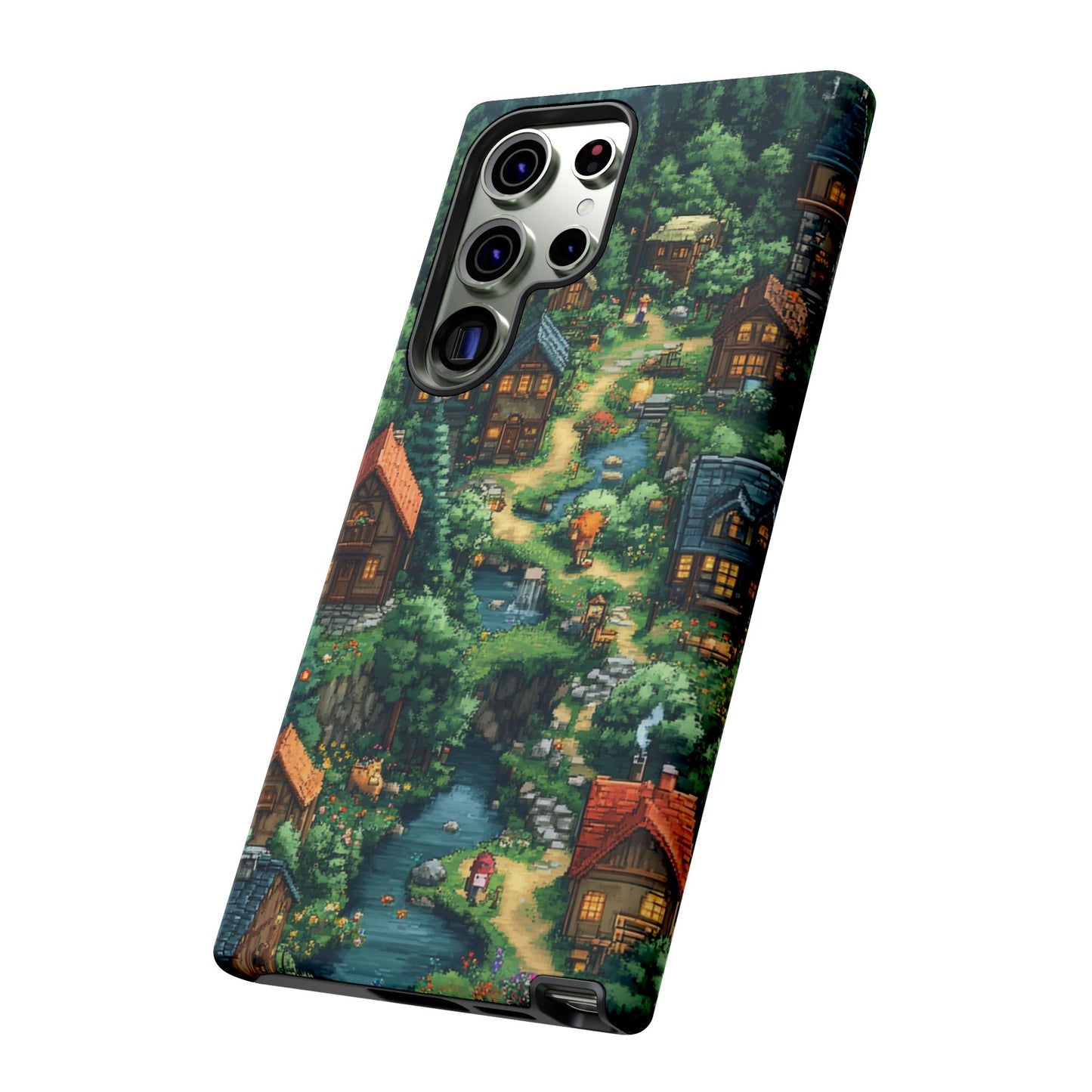 Enchanted Village: Pixel Paradise Phone Case - iPhone, Google Pixel, Samsung Galaxy