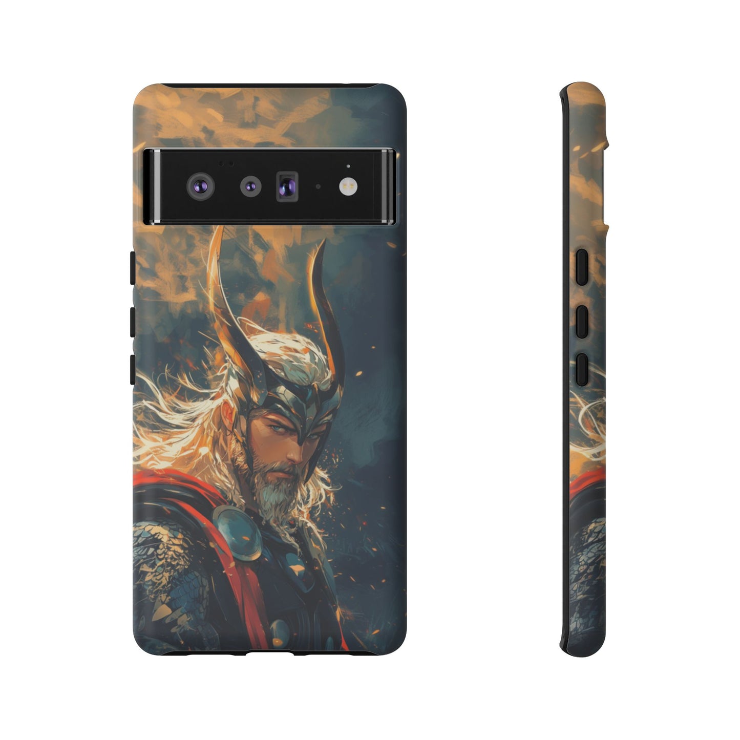 Storm-Bringer: Epic Thor Anime-Style Phone Case - iPhone, Google Pixel, Samsung