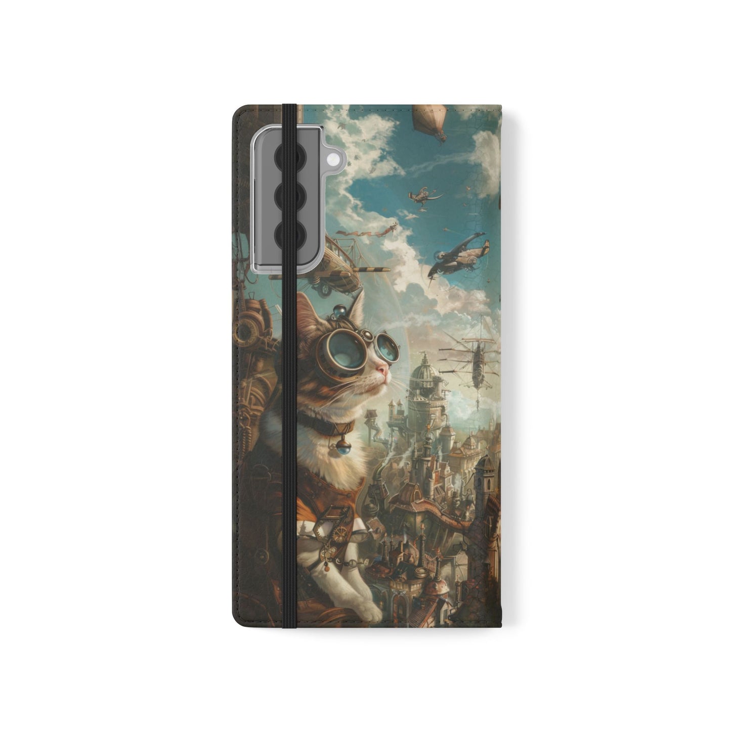 Steampunk Aviator Cat - Wallet Flip Case