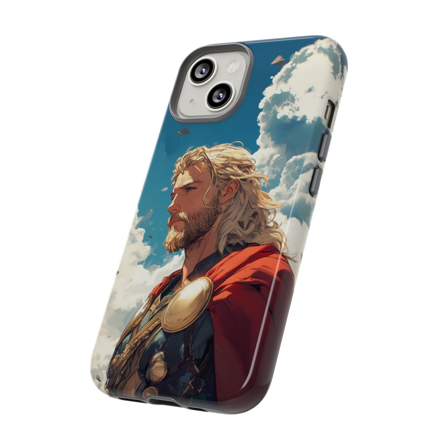 Celestial Protector: Anime-Style Thor Phone Case - iPhone, Google Pixel, Samsung