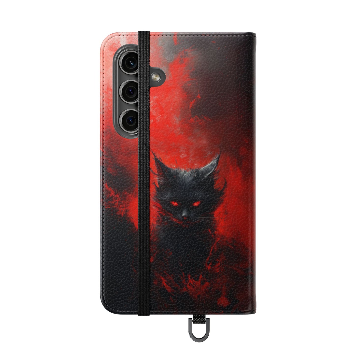 Fire Demon Black Cat - Wallet Flip Case