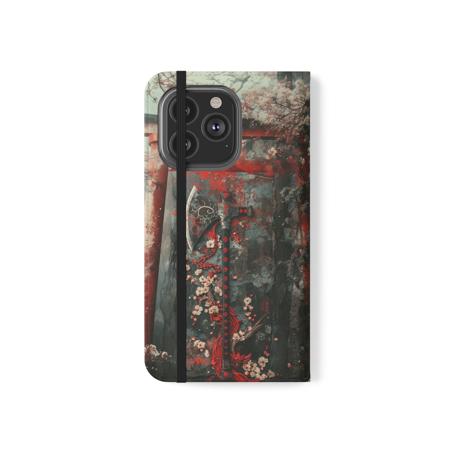 Sakura Warrior Axe - Wallet Flip Case