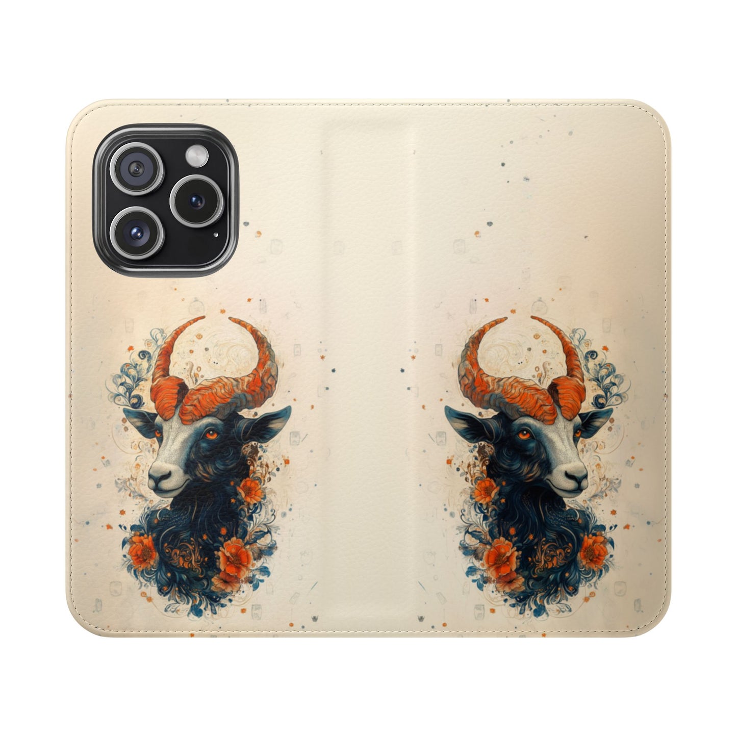 Capricorn Celestial Goat - Wallet Flip Case