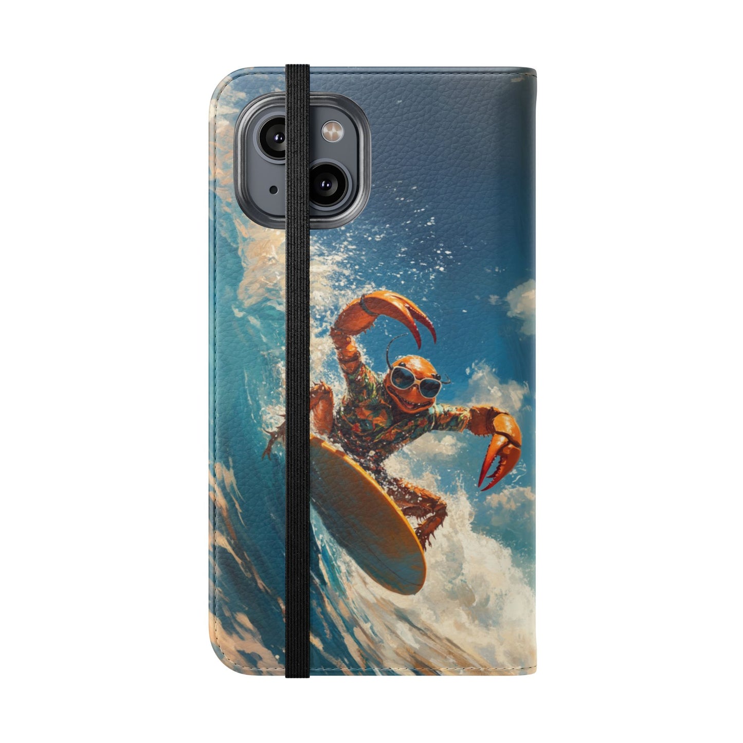 Surfing Crab - Wallet Flip Case