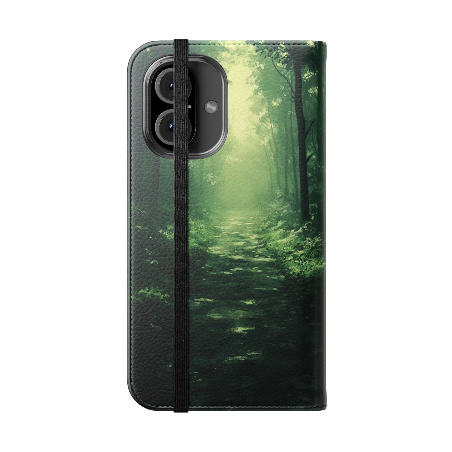 Emerald Mist Forest Path - Wallet Flip Case