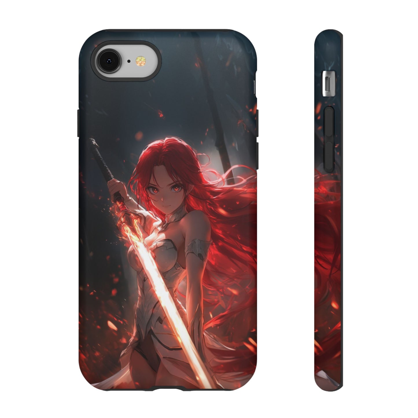 Crimson Ember Warrior – Tough iPhone Case