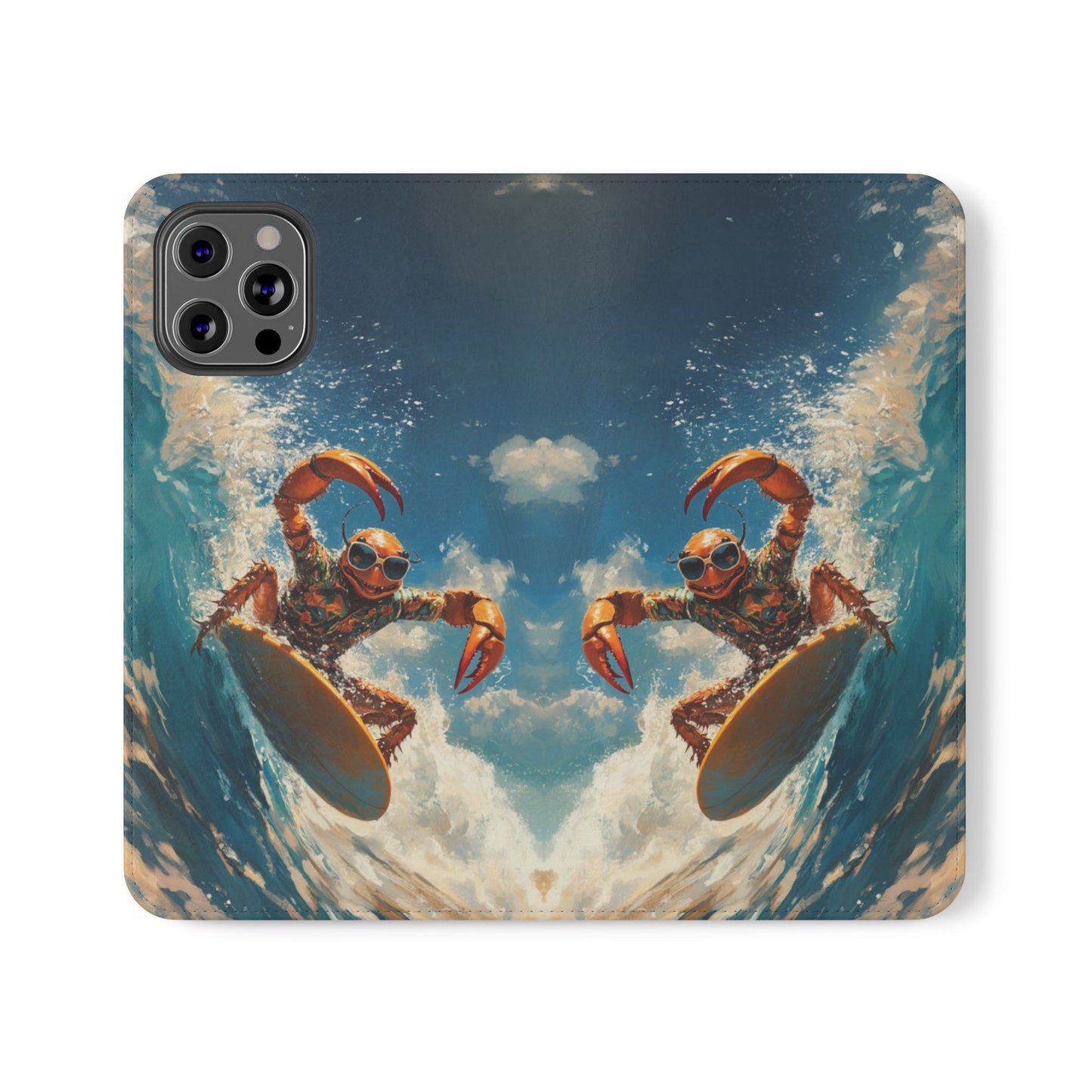 Surfing Crab - Wallet Flip Case