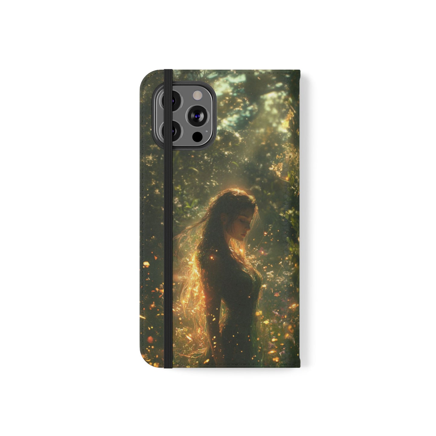 Forest Goddess Golden Light Meadow - Wallet Flip Case