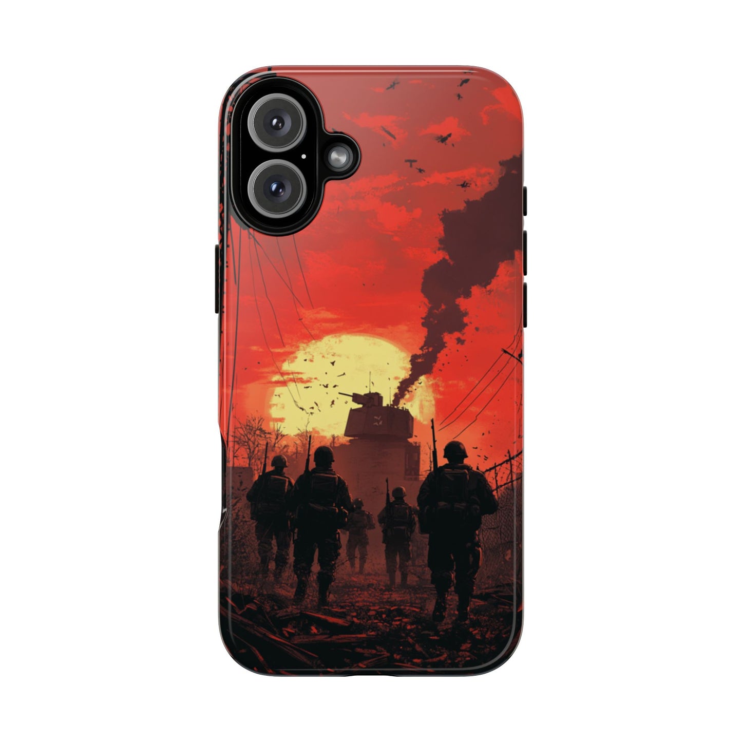 Dystopian Sunset Soldier Phone Case - iPhone, Google Pixel, Samsung Galaxy