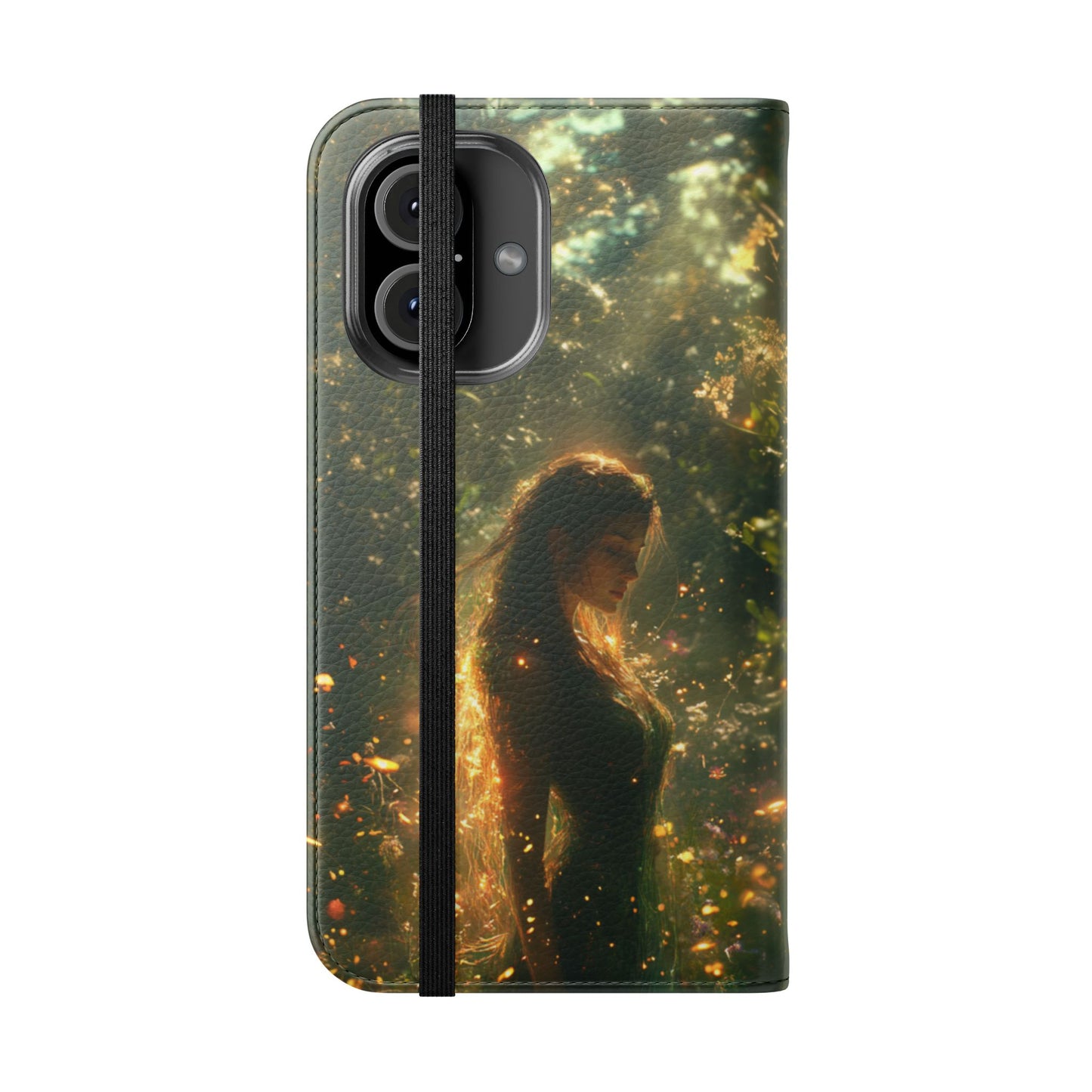 Forest Goddess Golden Light Meadow - Wallet Flip Case