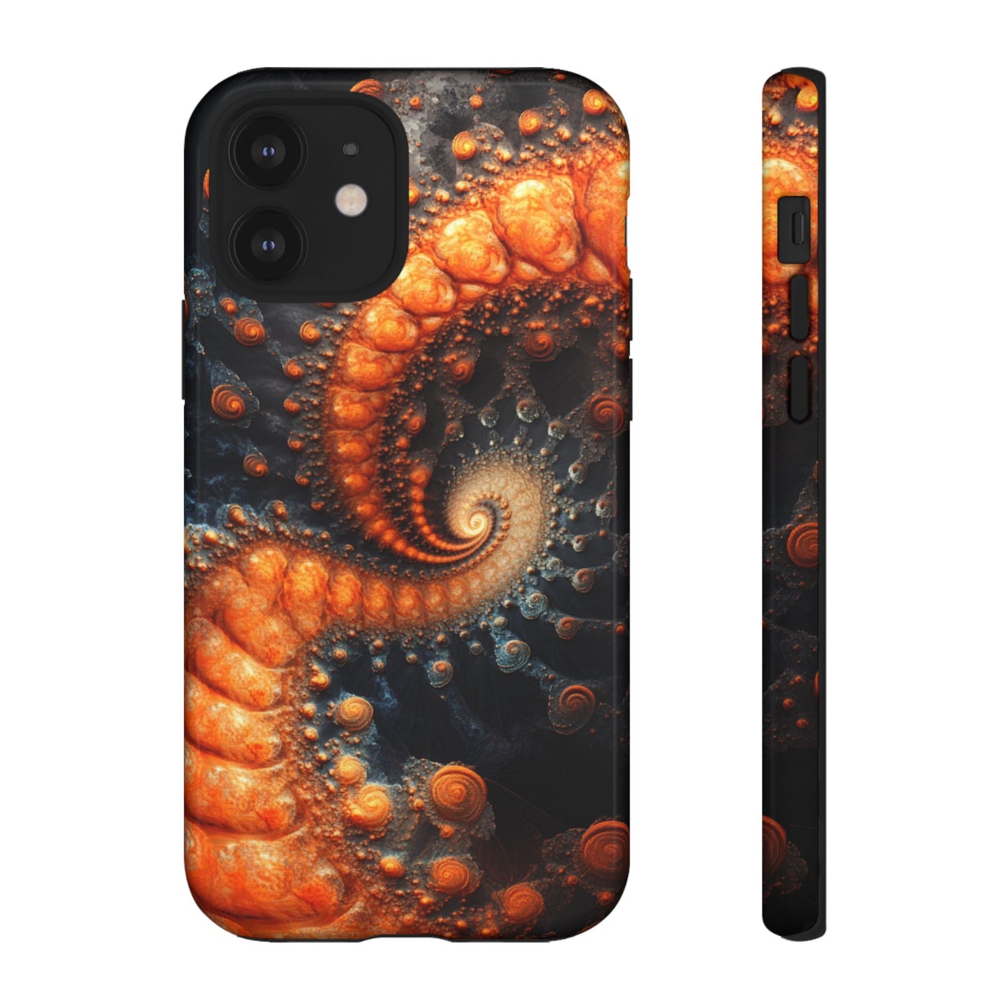 Amber Spiral Fractal – Tough iPhone Case