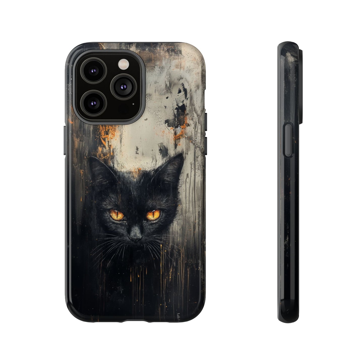 Black Cat Shadow Gaze - Tough iPhone Case