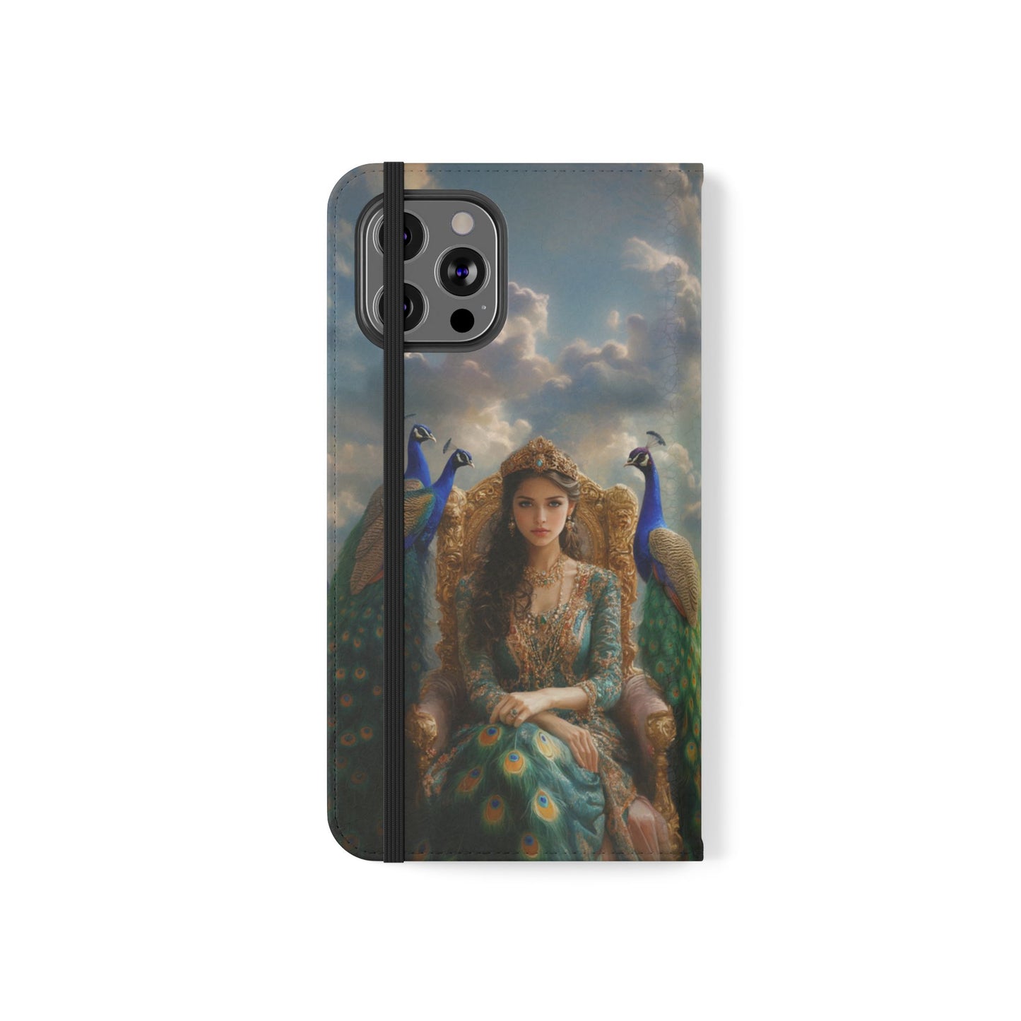 Hera Peacock Empress Golden Throne - Wallet Flip Case