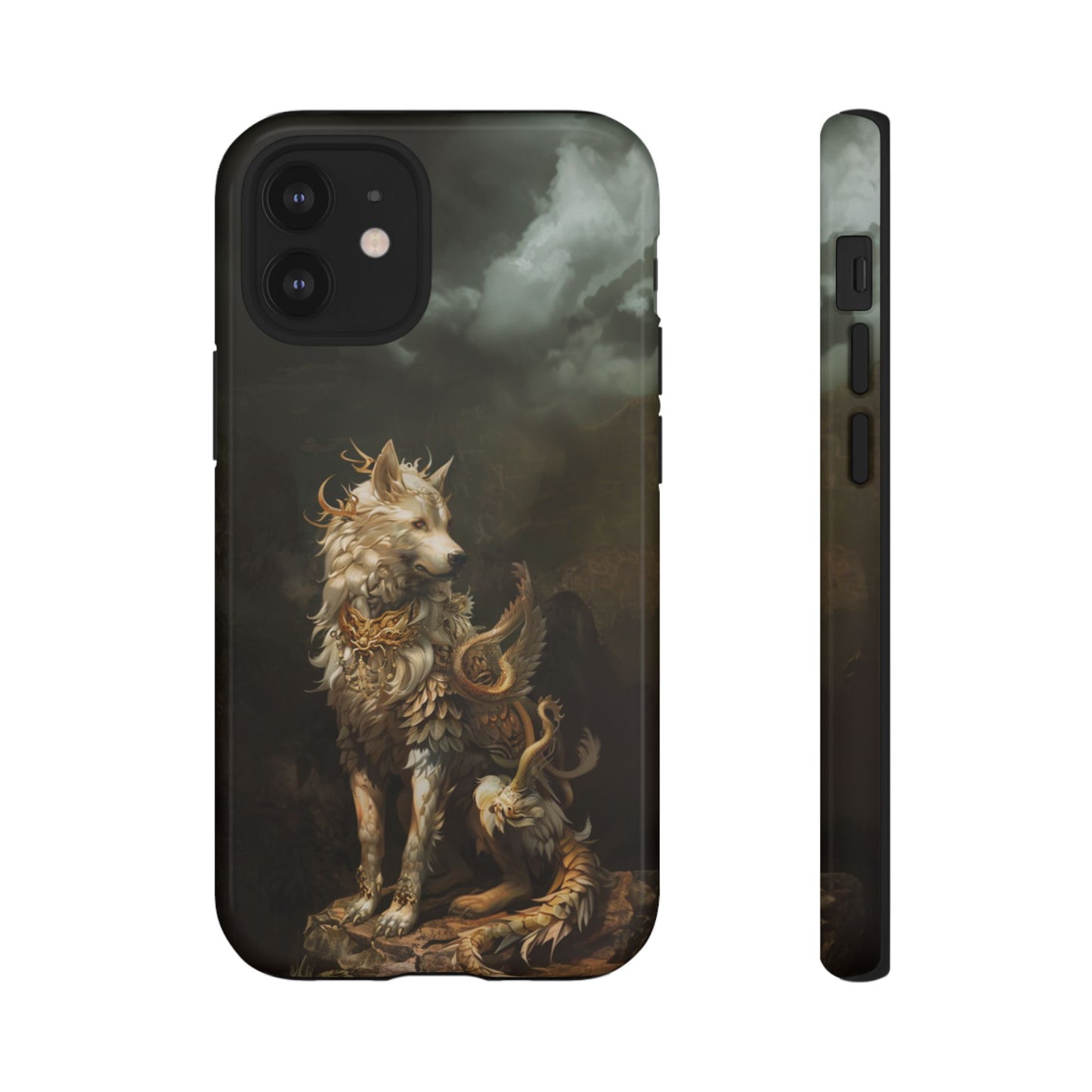 Antlered Wolf Guardian - Tough iPhone Case