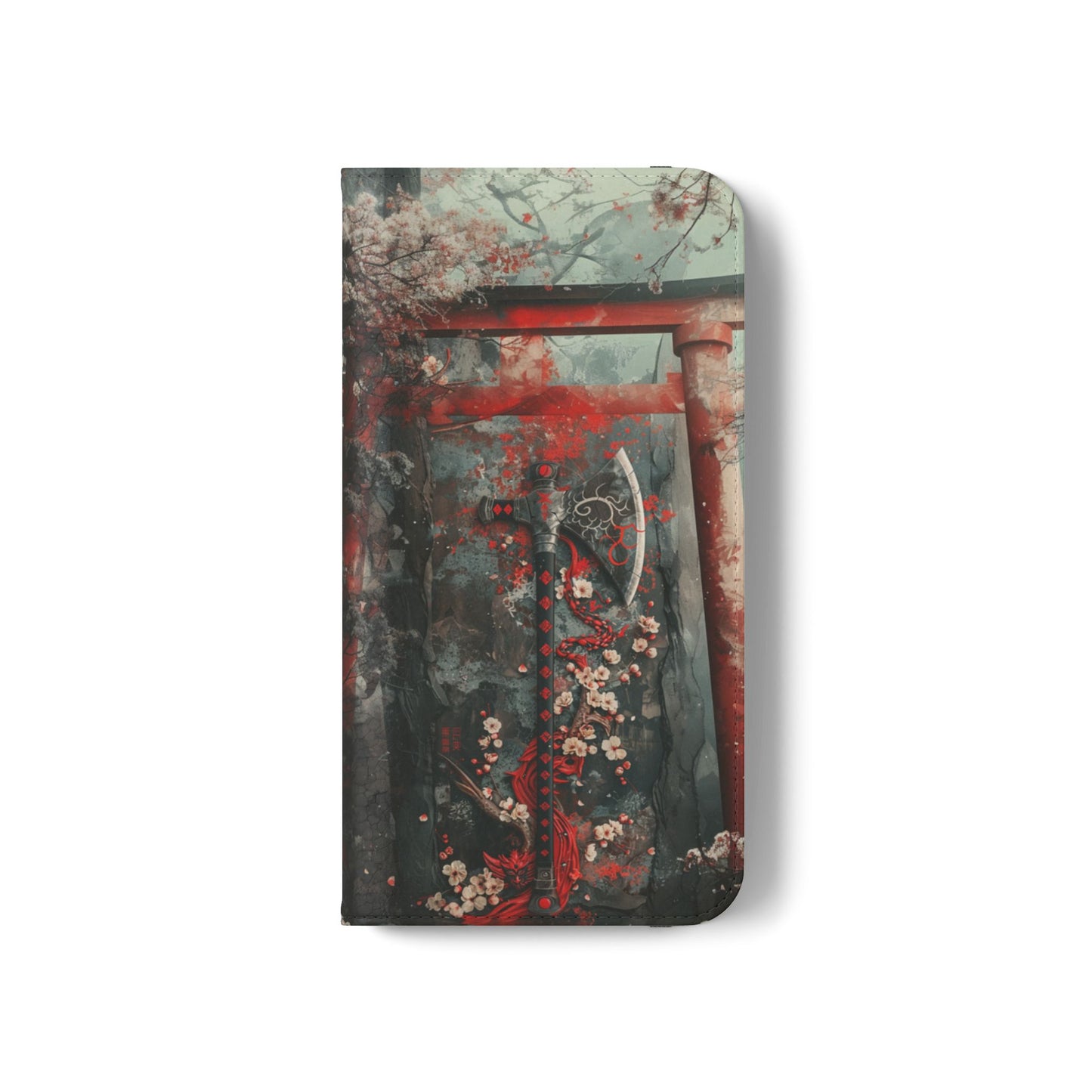Sakura Warrior Axe - Wallet Flip Case