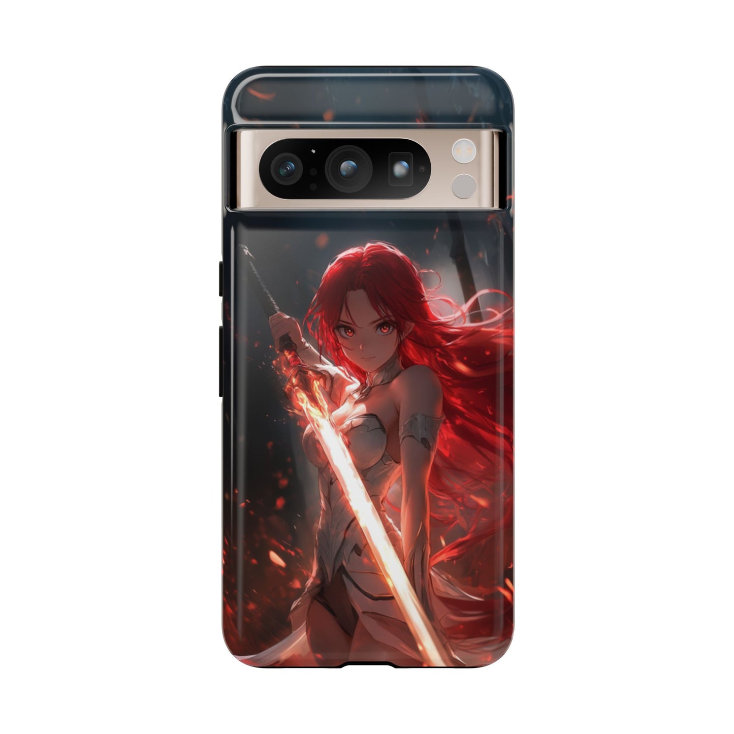 Crimson Ember Warrior – Tough Google Pixel Case
