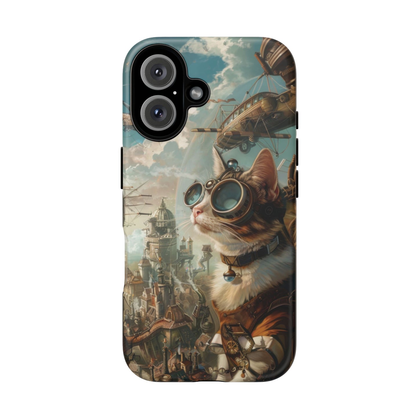 Steampunk Cat Adventurer - iPhone, Google Pixel, Samsung Galaxy