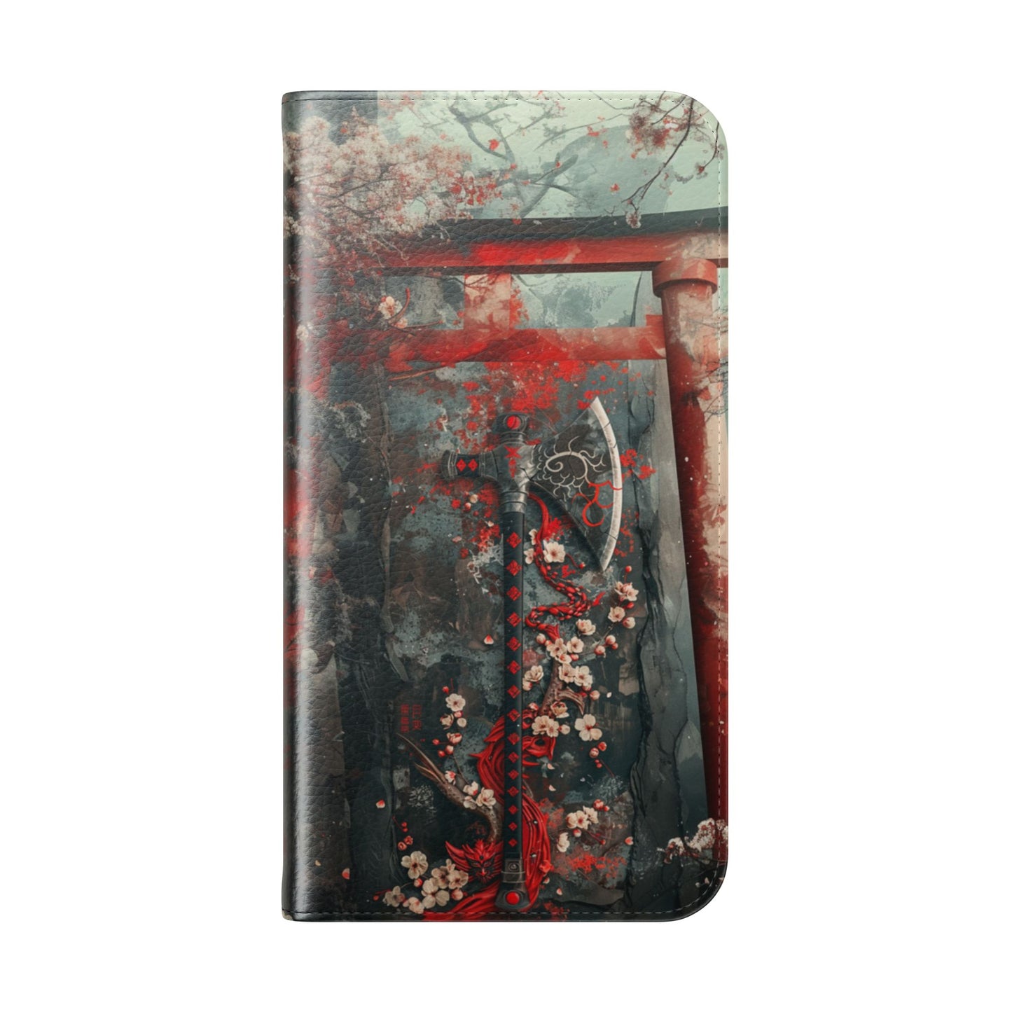 Sakura Warrior Axe - Wallet Flip Case