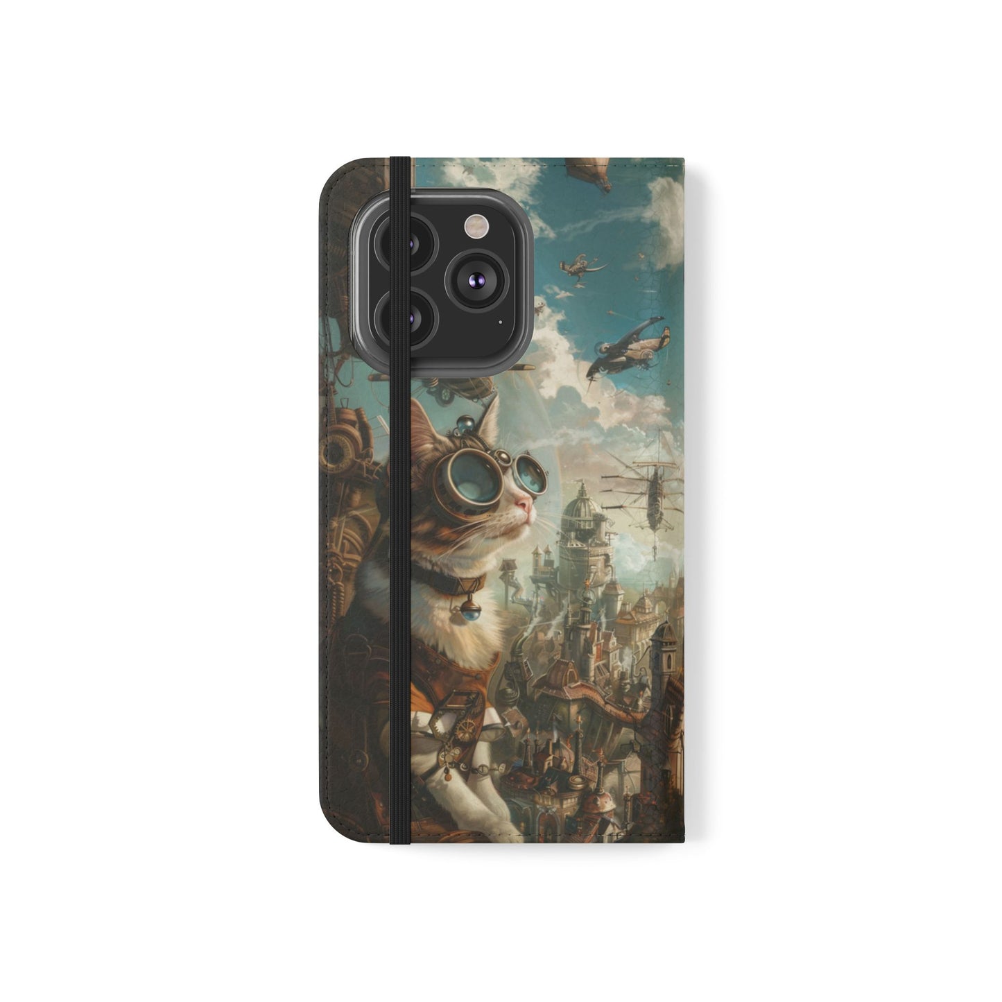 Steampunk Aviator Cat - Wallet Flip Case
