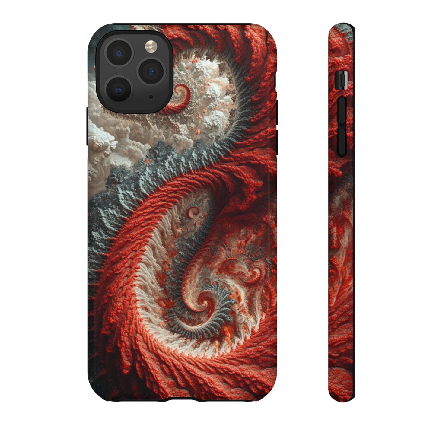 Crimson Spiral Fractal – Tough iPhone Case