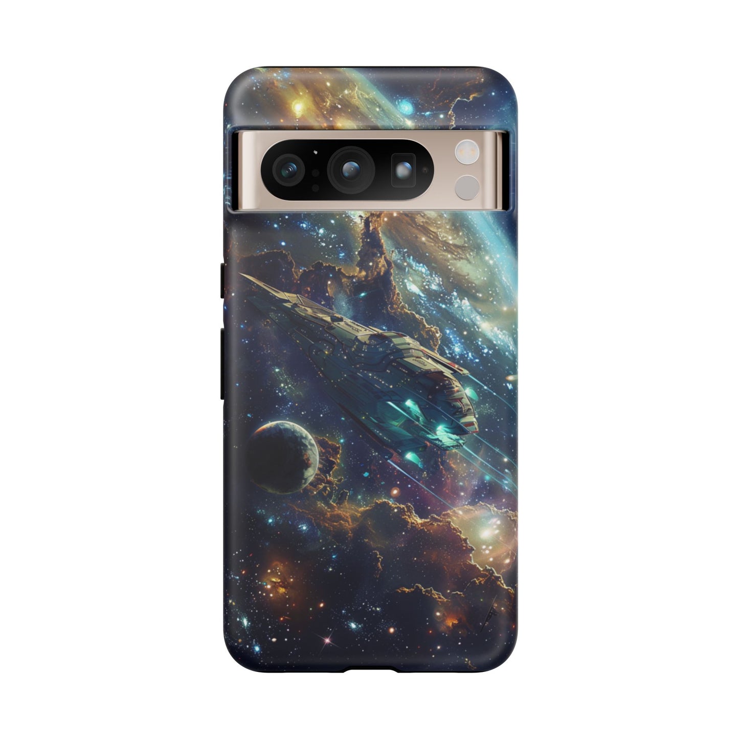 Galactic Voyage: Futuristic Spaceship - iPhone, Google Pixel, Samsung Galaxy