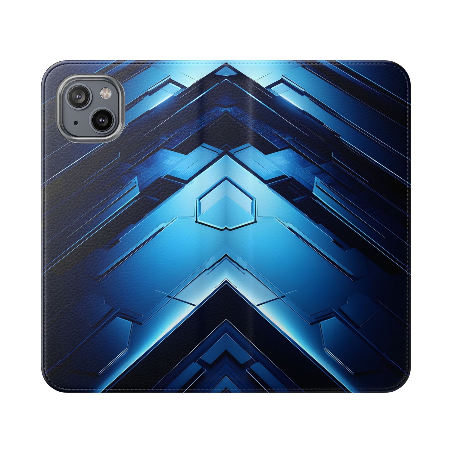 Blue Tech Matrix - Wallet Flip Case