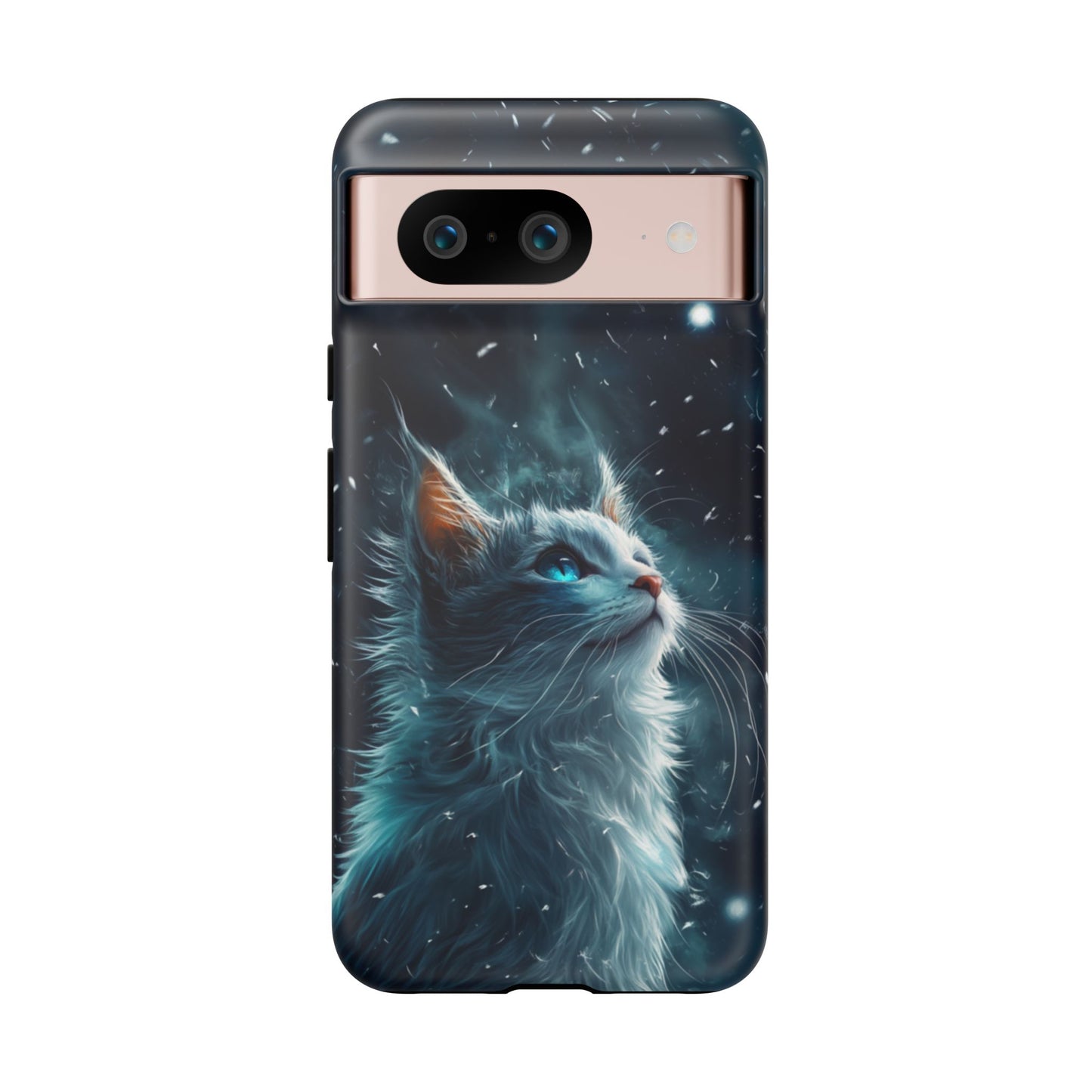 Ethereal Gaze White Cat Phone Case - iPhone, Google Pixel, Samsung Galaxy