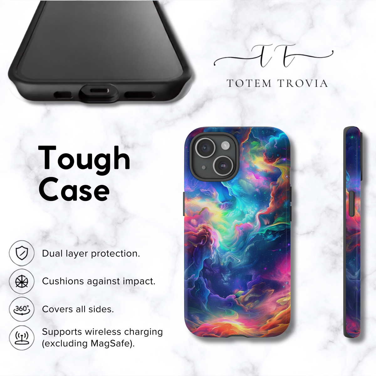 Rainbow Nebula Swirl - iPhone Case