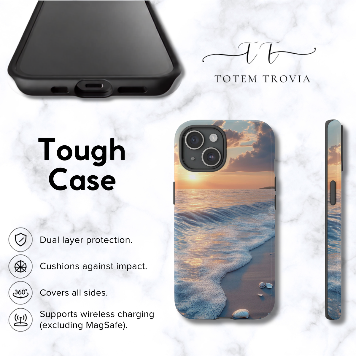 Sunset Beach Waves - iPhone Case