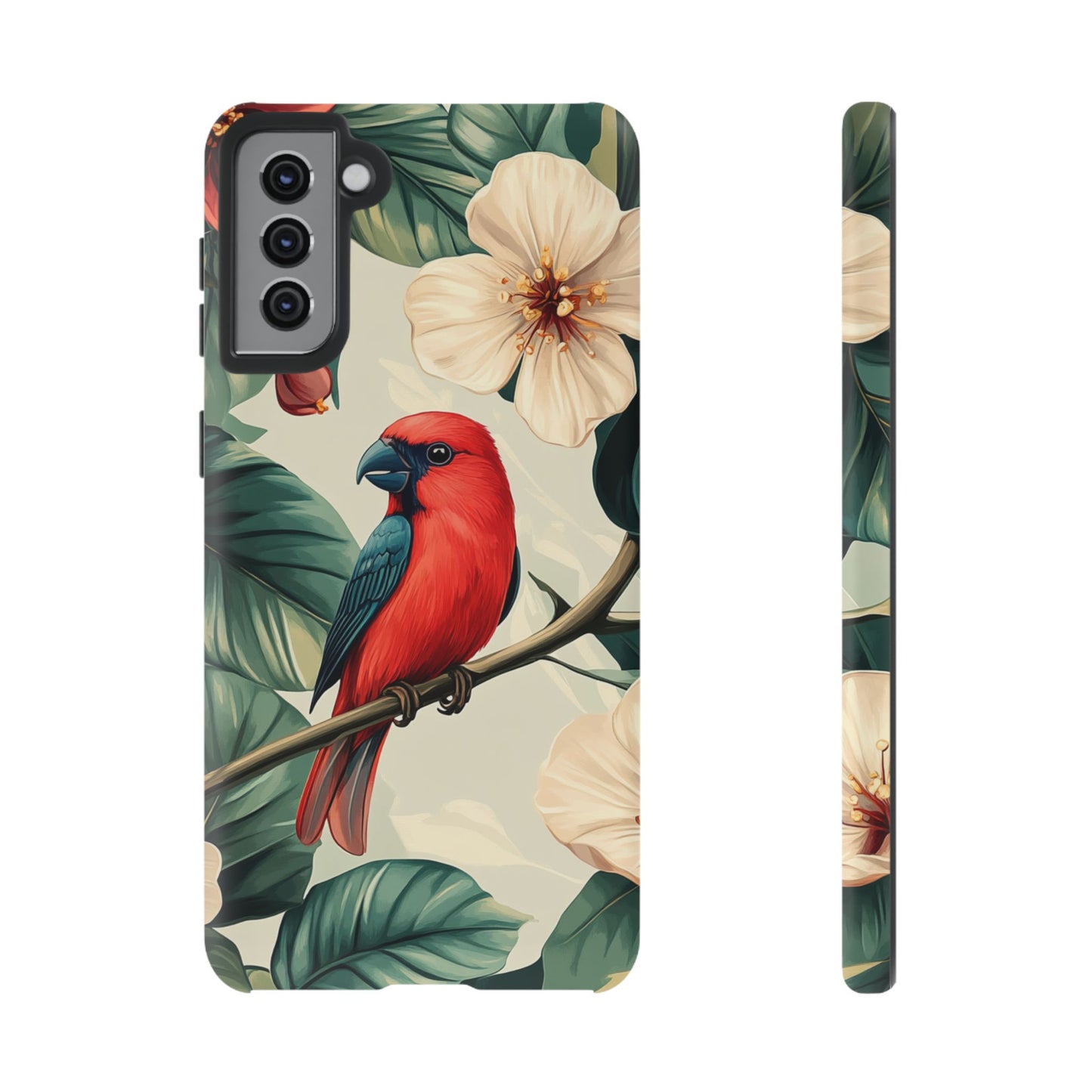 Tropical Bird and Hibiscus Phone Case – iPhone, Google Pixel, Samsung Galaxy