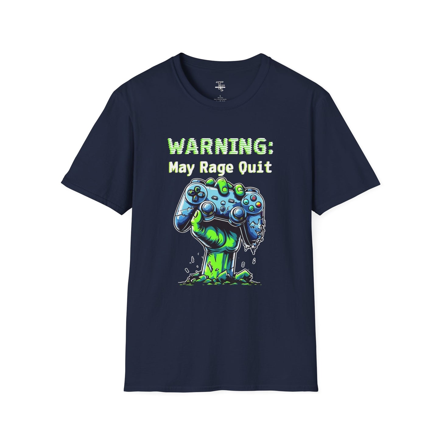 "Warning: May Rage Quit" Unisex Soft-Style T-Shirt