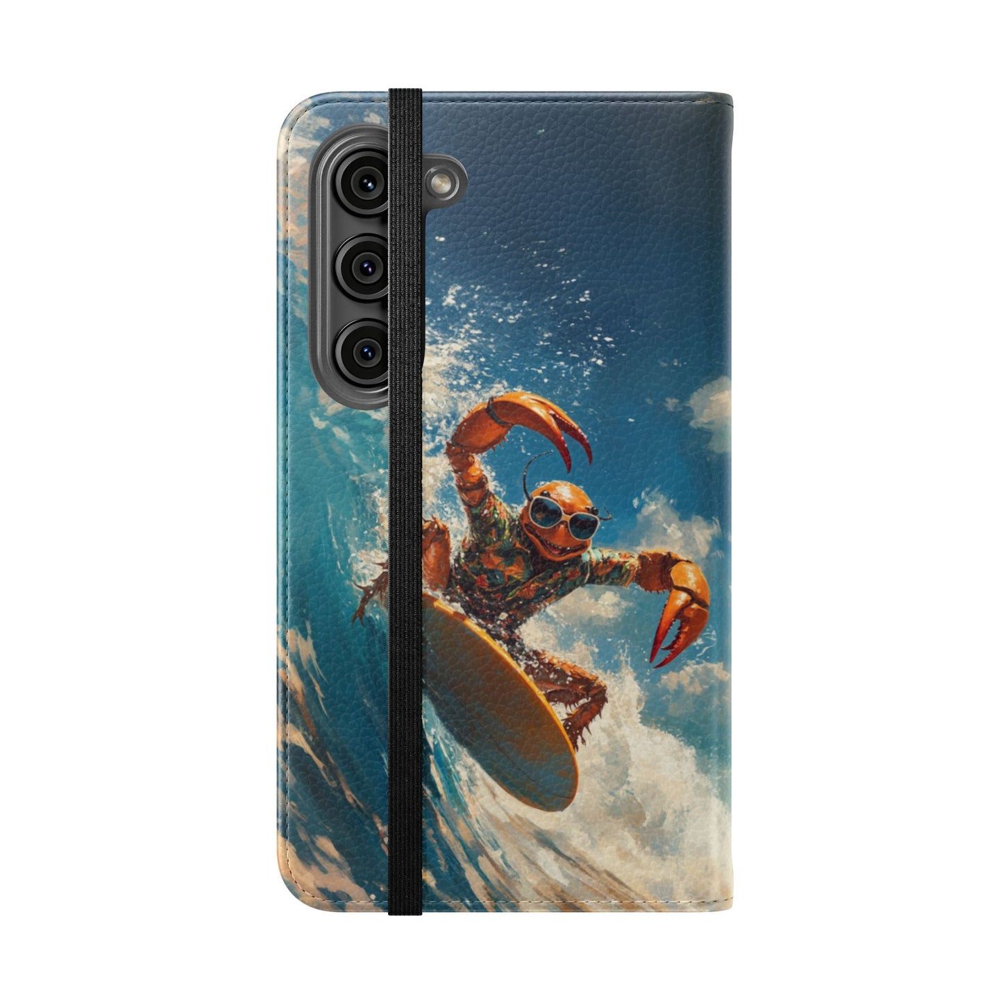 Surfing Crab - Wallet Flip Case