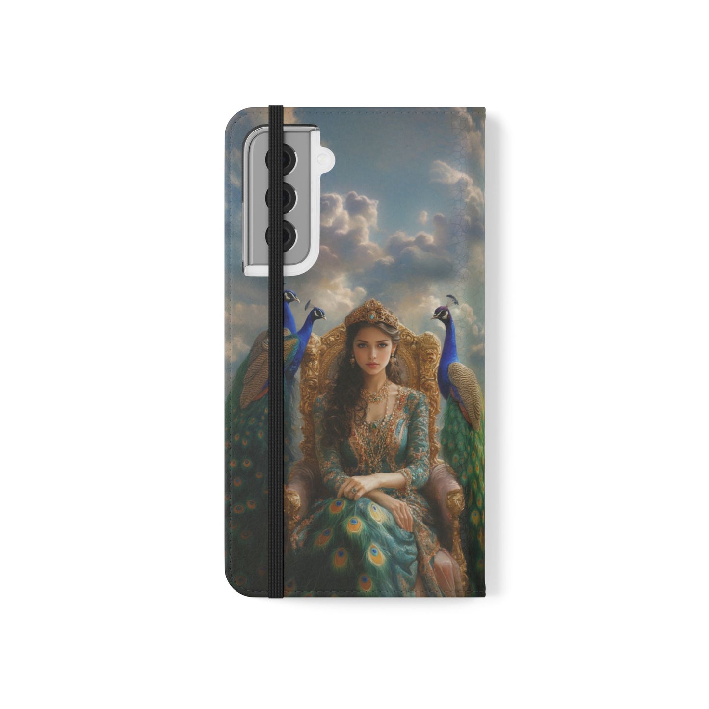 Hera Peacock Empress Golden Throne - Wallet Flip Case