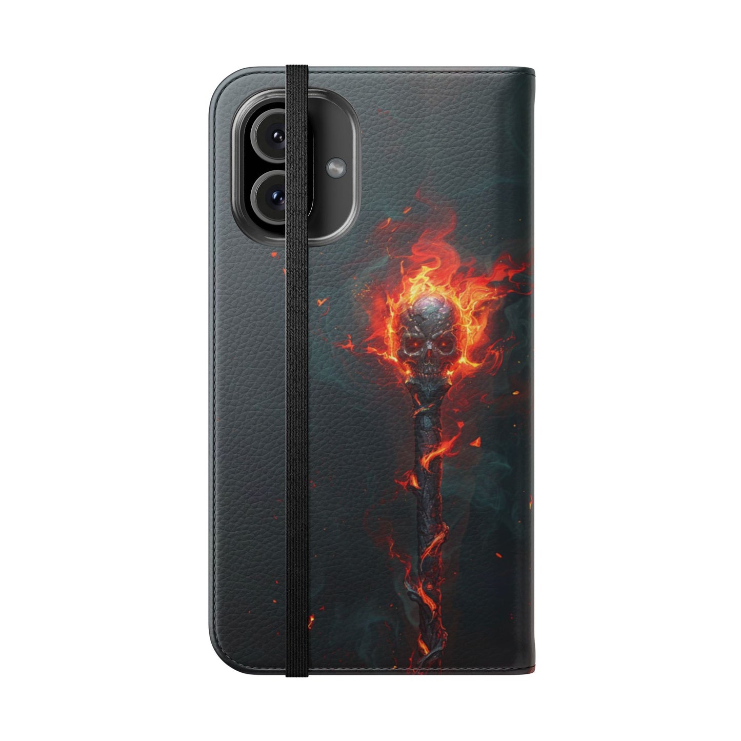 Inferno Skull Staff - Wallet Flip Case