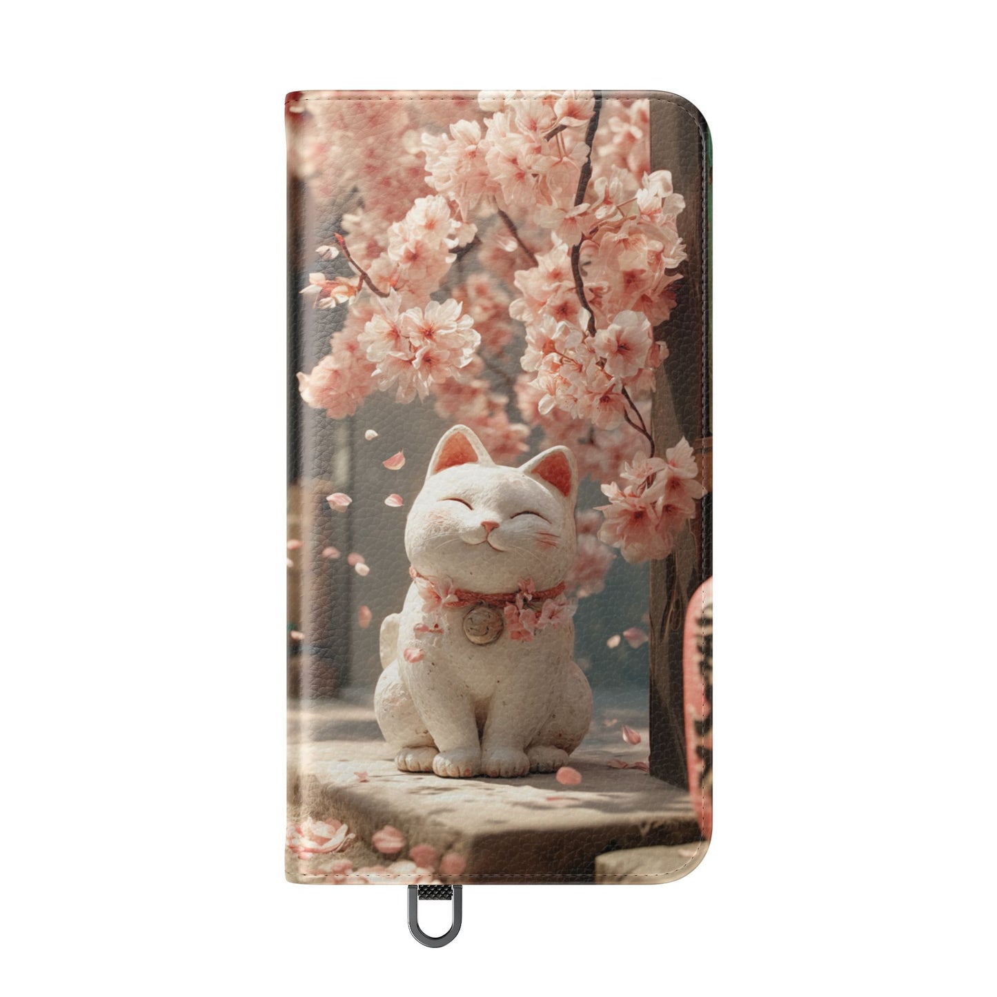 Sakura Lucky Cat - Wallet Flip Case