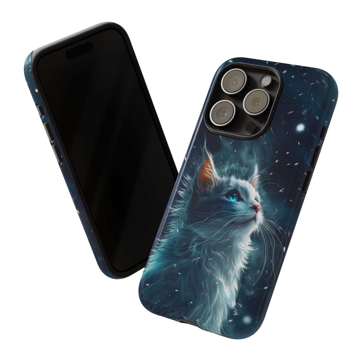 Ethereal Gaze White Cat Phone Case - iPhone, Google Pixel, Samsung Galaxy