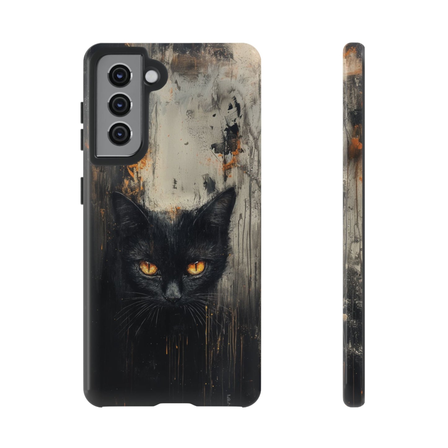 Black Cat Shadow Gaze - Tough Samsung Galaxy Case