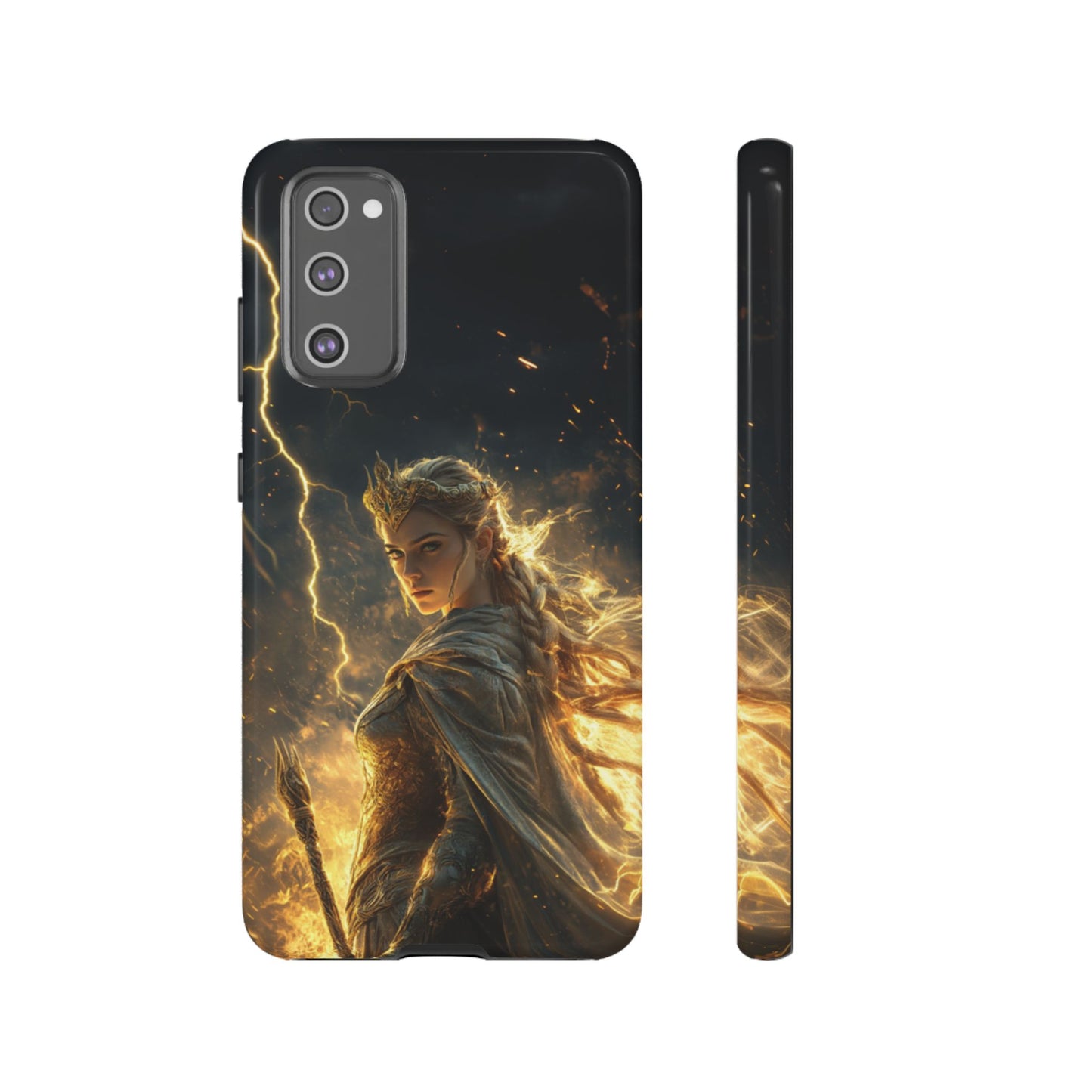 Elf Queen Golden Lightning Storm Crown - Tough Samsung Galaxy Case