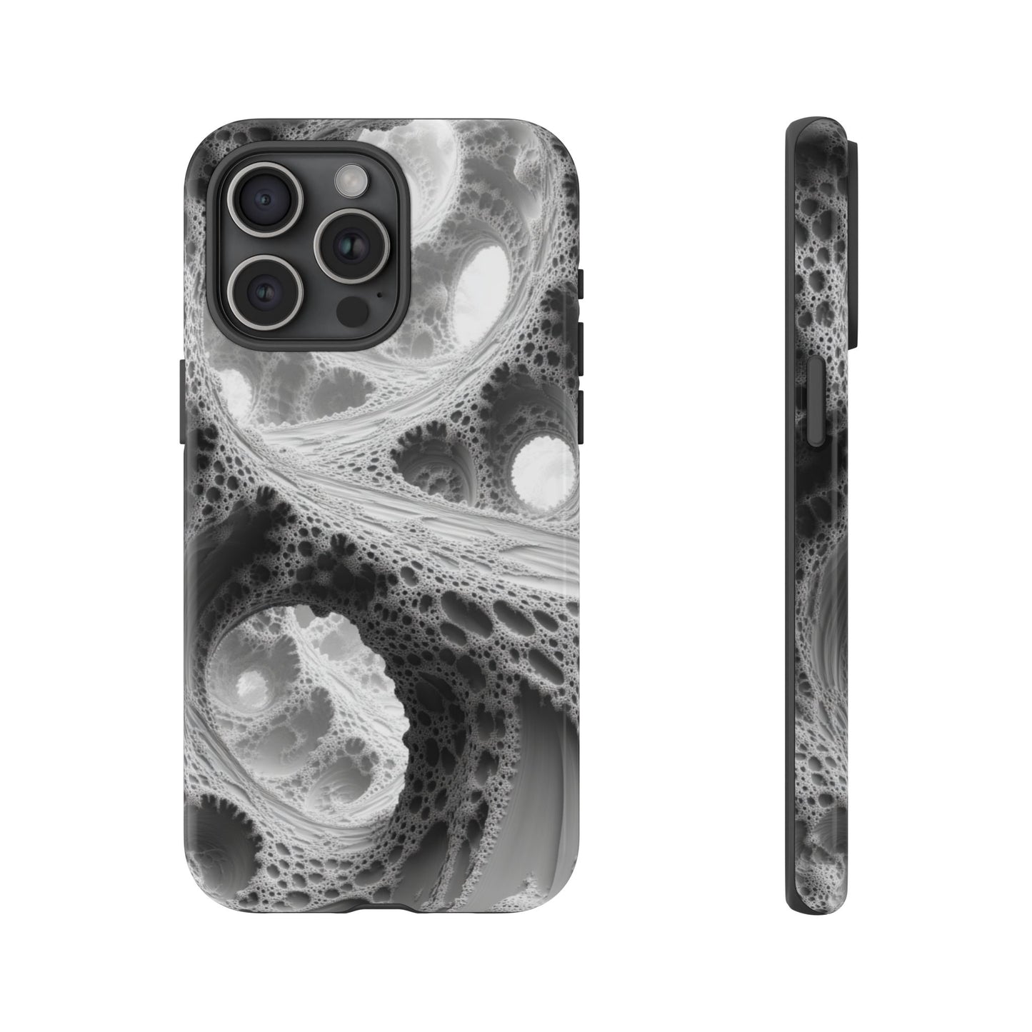 Monochrome Fractal – Tough iPhone Case