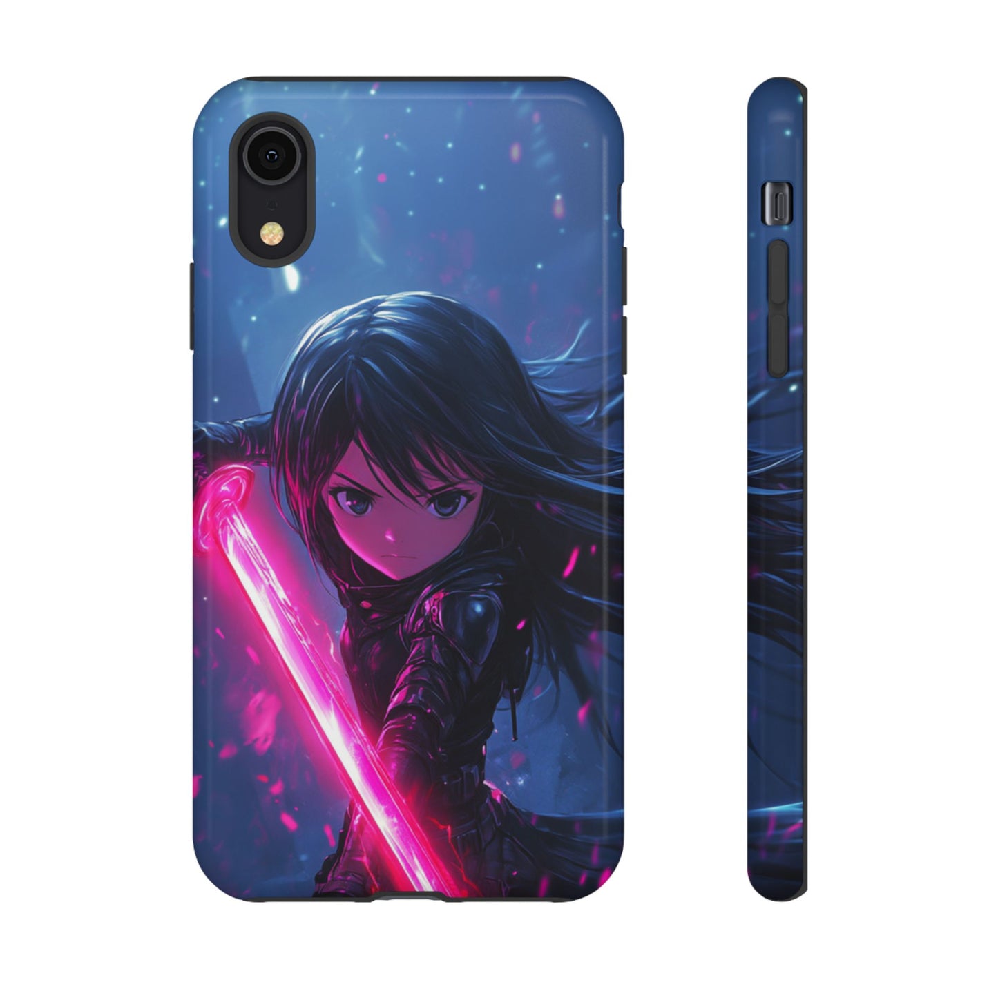 Neon Blade Warrior – Tough iPhone Case