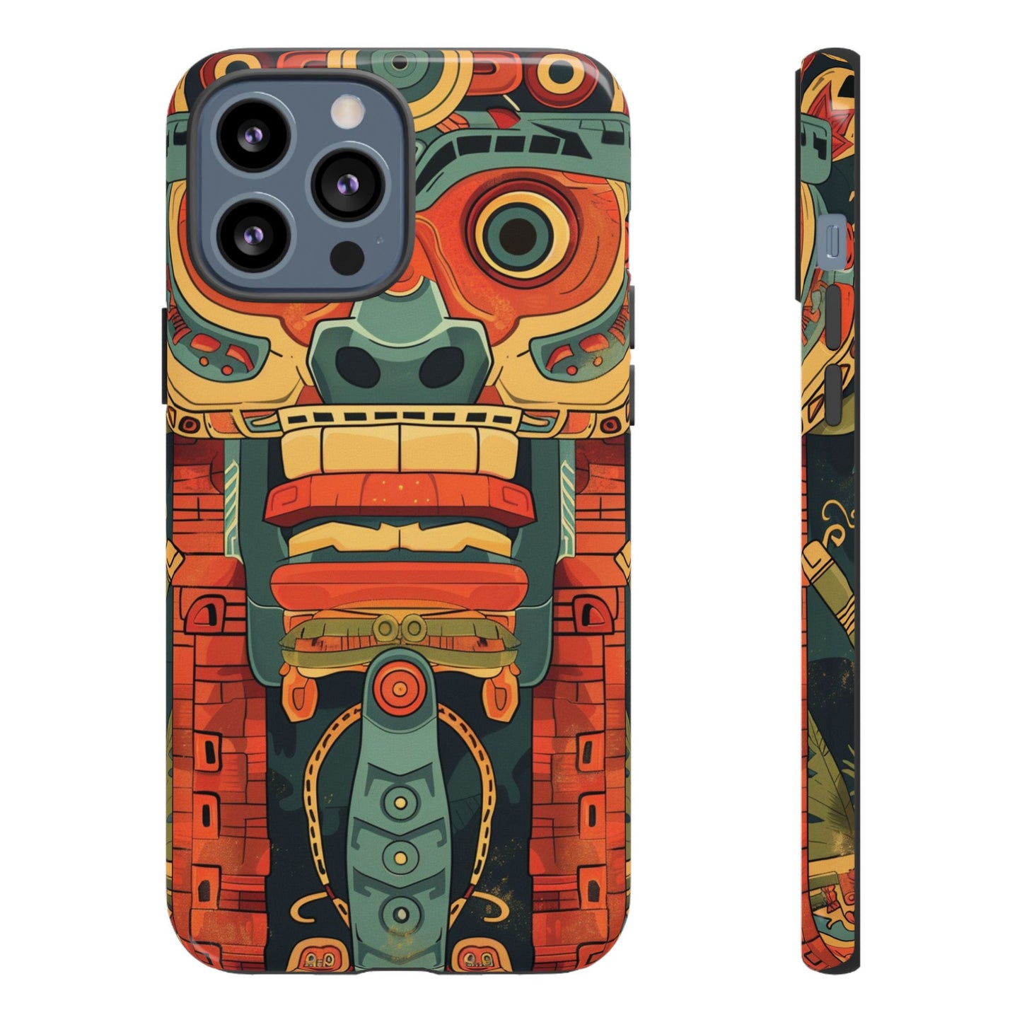 Aztec Totem Mask - Tough iPhone Case