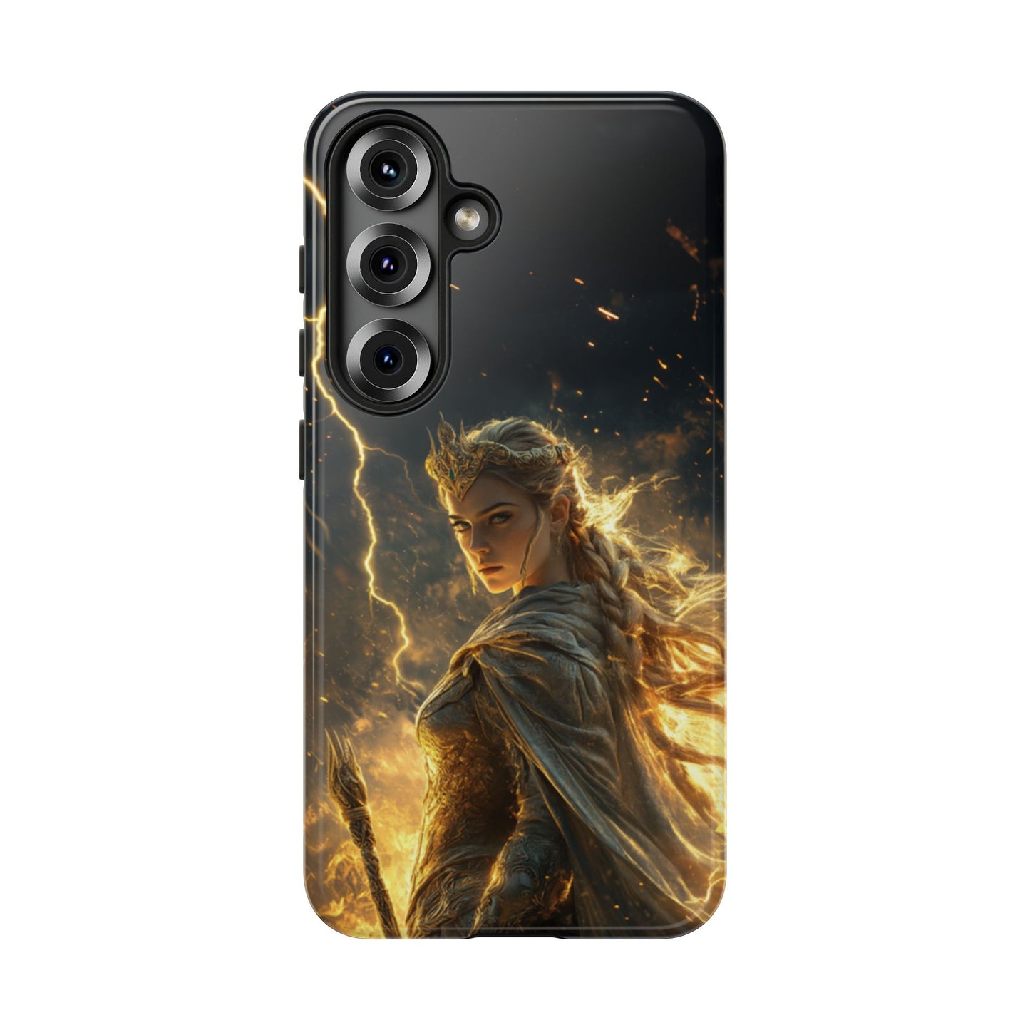 Elf Queen Golden Lightning Storm Crown - Tough Samsung Galaxy Case
